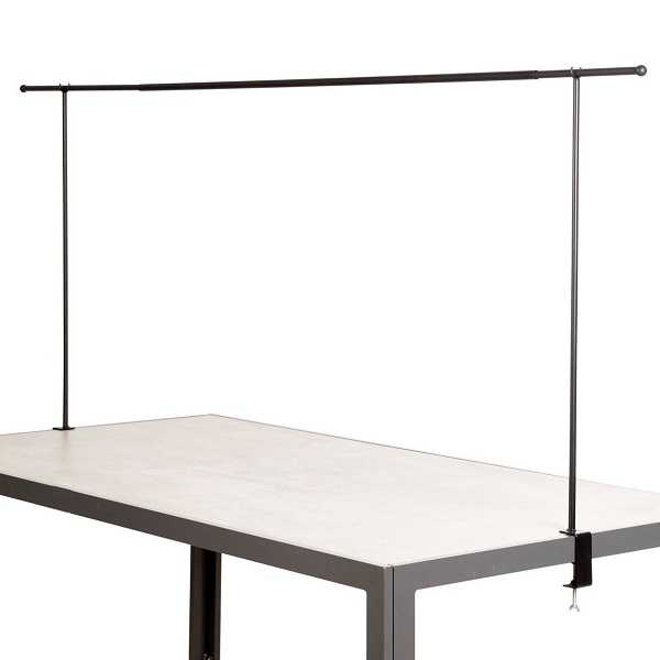 Barre de table noire - L 140 cm