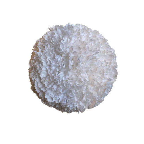 Boule de fleurs blanches - D 30 cm