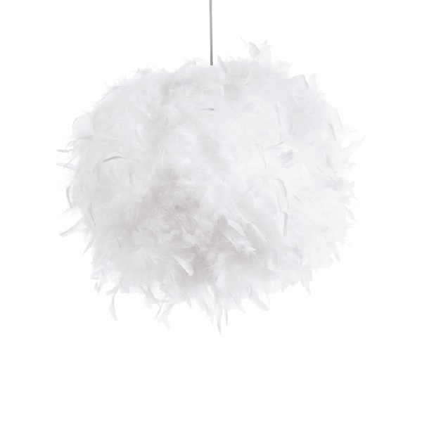 Boule de plumes blanches - D 20 cm