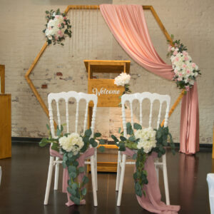 Drapé vieux rose pour arche - 5,5 m x 70 cm