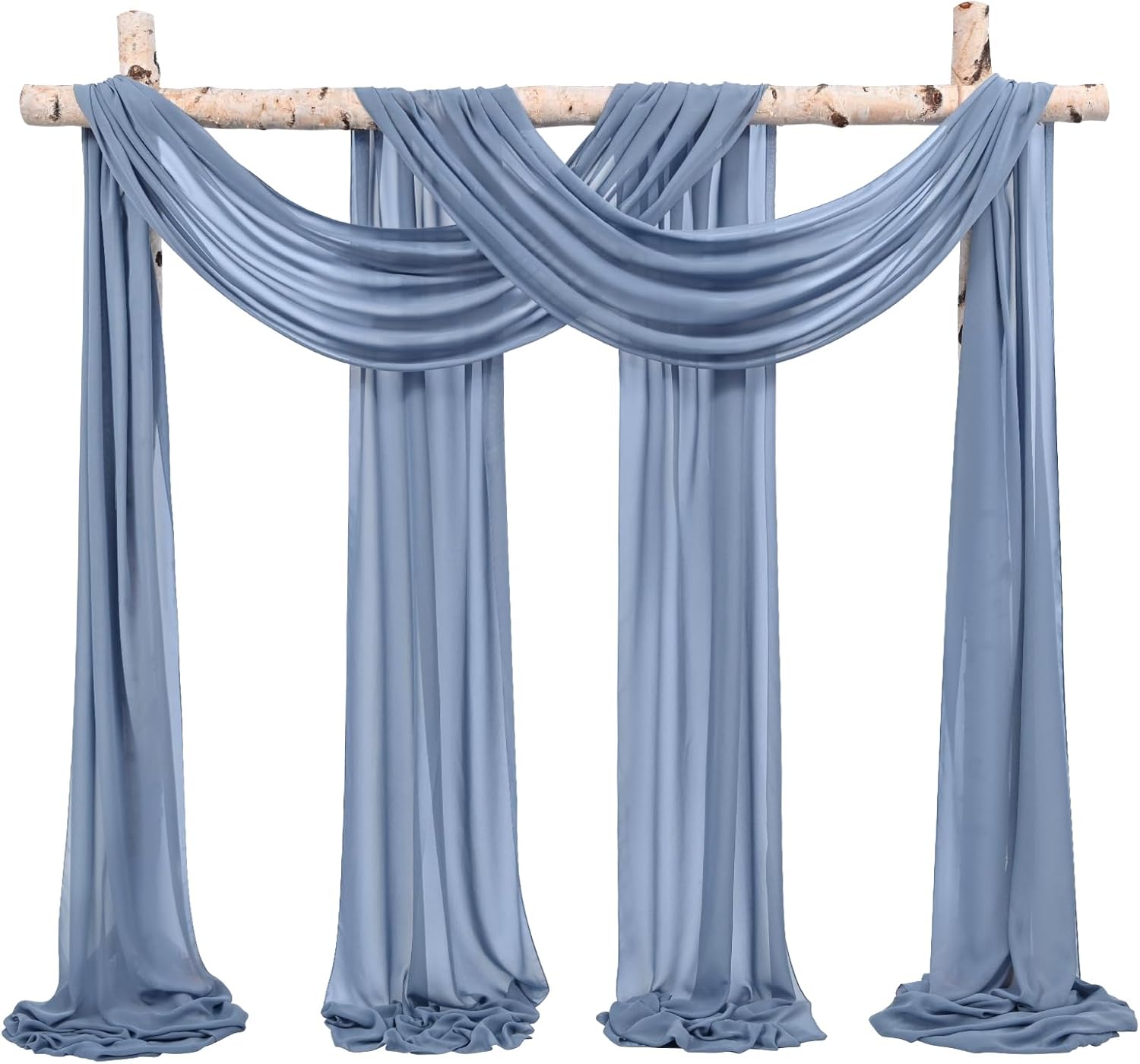 Drapé bleu gris pour arche - 5,5 m x 70 cm