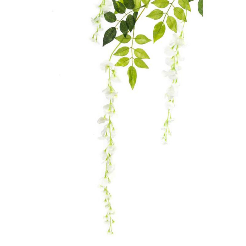 Branche de glycine blanche artificielle - L 120 cm – Image 2