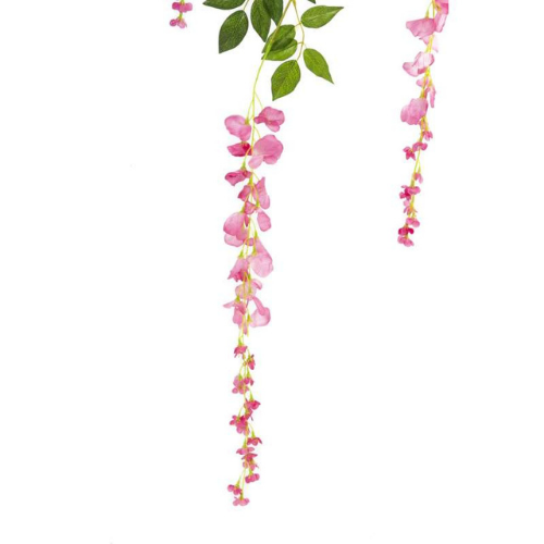 Branche de glycine rose artificielle - L 120 cm – Image 2