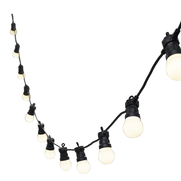 Guirlande guinguette LED blanc chaud sur prise - 10 m