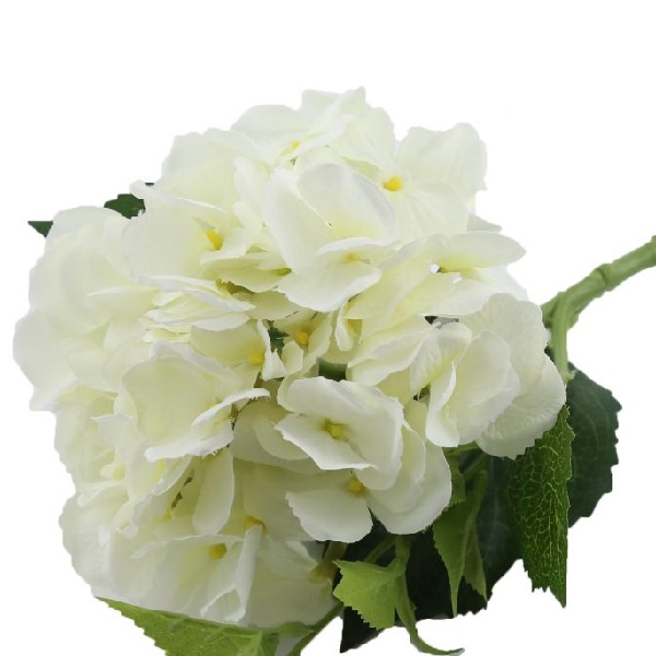 Hortensia blanc artificiel - L 20 cm – Image 2