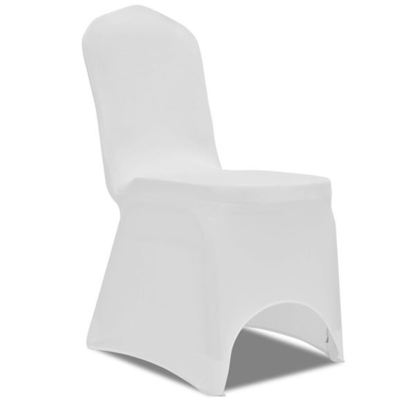 Housse de chaise en lycra blanc