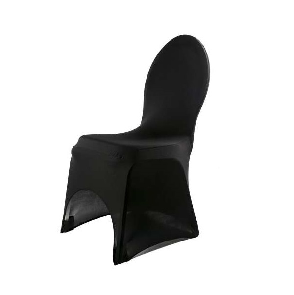 Housse de chaise en lycra noir