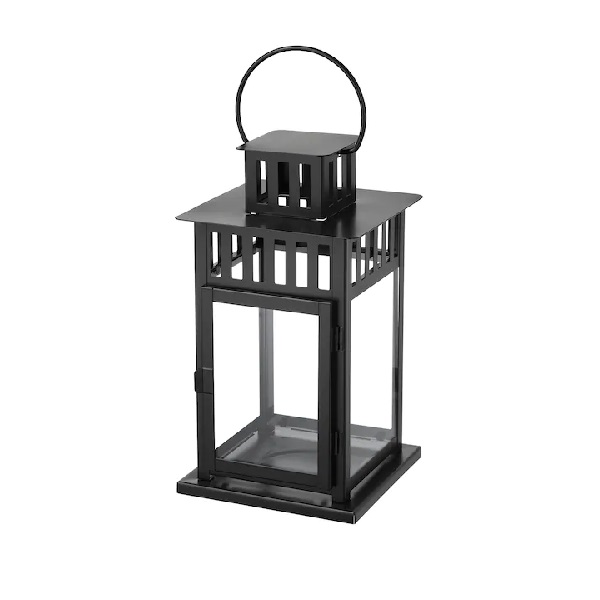 Lanterne noire métal – H 28 cm
