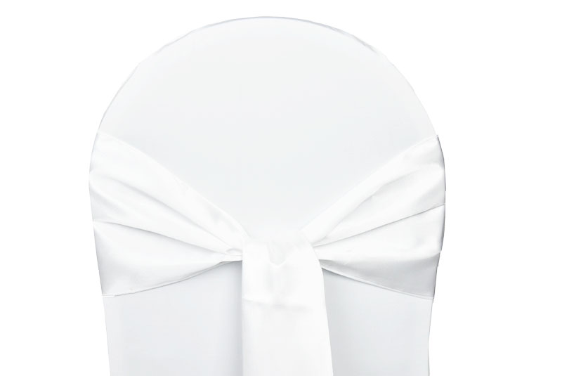 Nœud en satin blanc