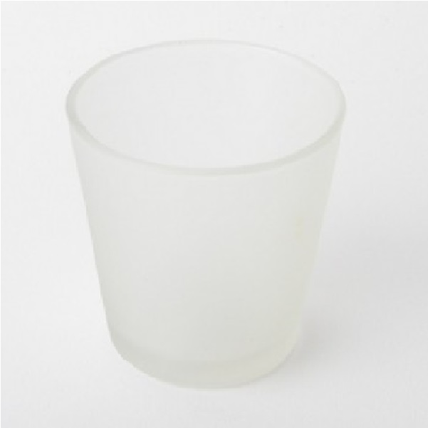 Photophore blanc opaque - 7,5 cm