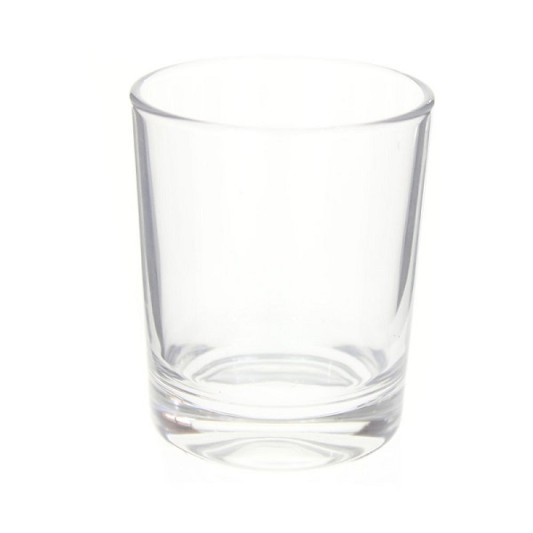 Photophore transparent rond hauteur - 6 cm épais