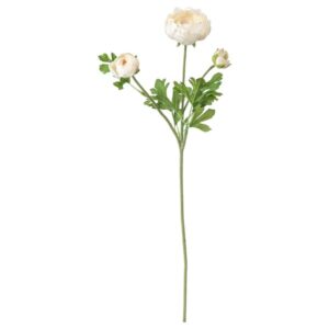 Pivoine blanche artificielle - L 20 cm