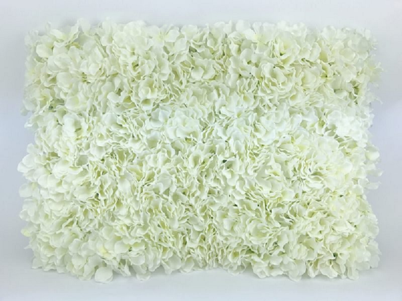 Plaque mur de fleurs blanches