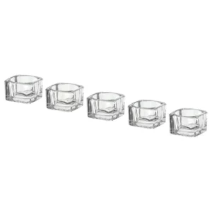Photophore carré transparent - 5 cm