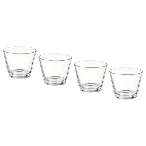 Photophore moyen transparent - 7 cm