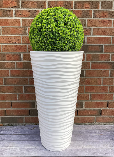 Boule de buis artificiel avec pot - H 90 cm