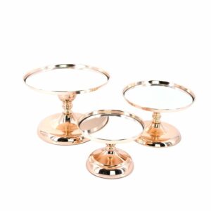Présentoir miroir rose gold - D 25 x H 17 cm