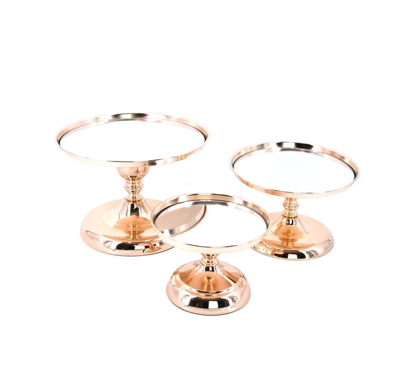 Présentoir miroir rose gold - D 30 x H 20 cm