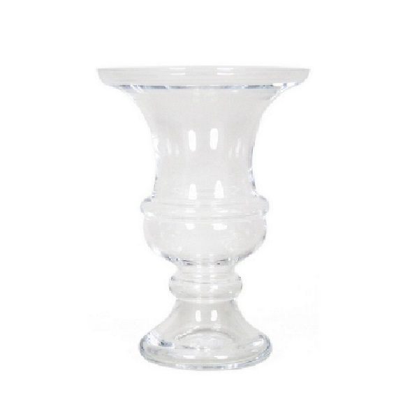 Vase Médicis en verre transparent - 35 cm