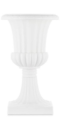 Vase Médicis en résine blanc - 50 cm