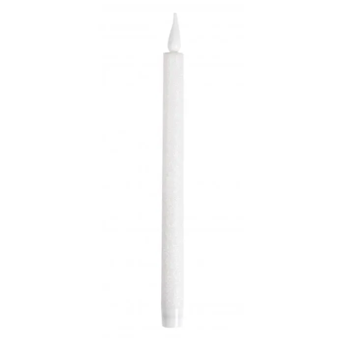 Bougie chandelle blanche LED blanc chaud – Modèles divers (H 20 à 27 cm) – hors piles
